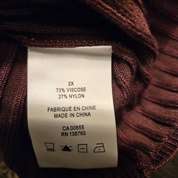 NWT Additionelle Tie Up Top 2X - Picture 7 of 7